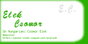 elek csomor business card